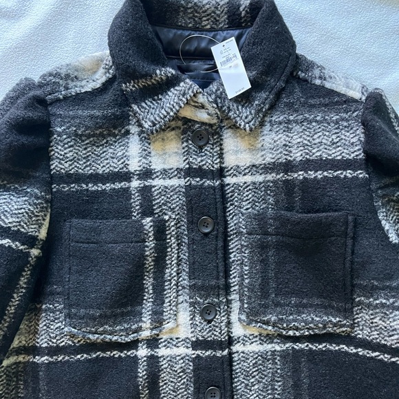 NWT Gap Plaid Wool Shirt Jacket, M - Picture 3 of 6